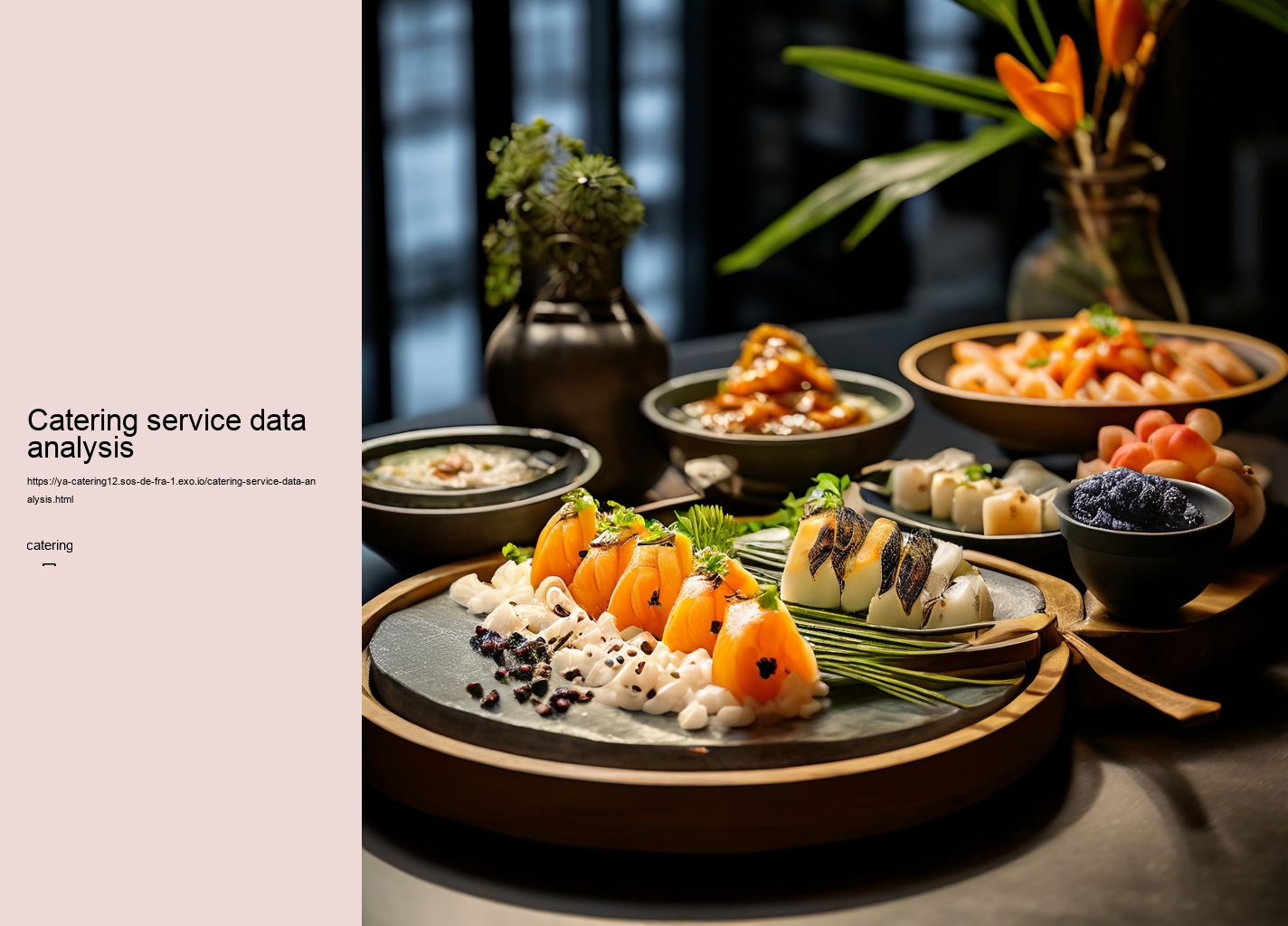 Catering service data analysis